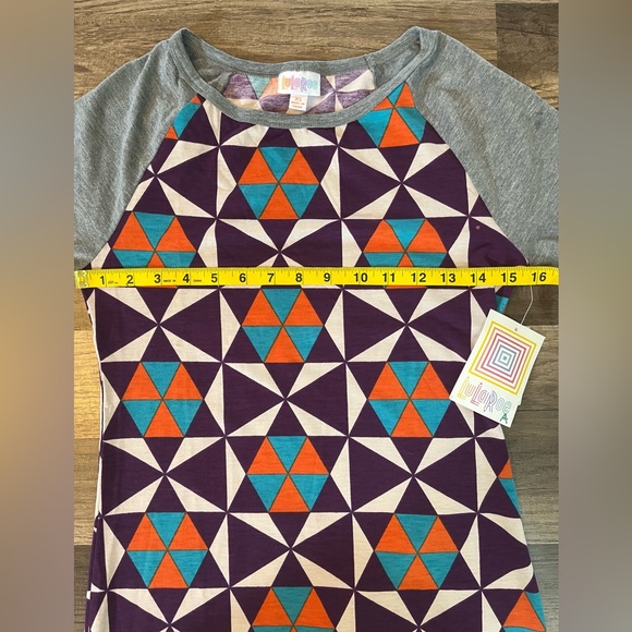 NWT LuLaRoe Julia Raglan Geometric Pattern Dress SZ XS - Picture 4 of 10